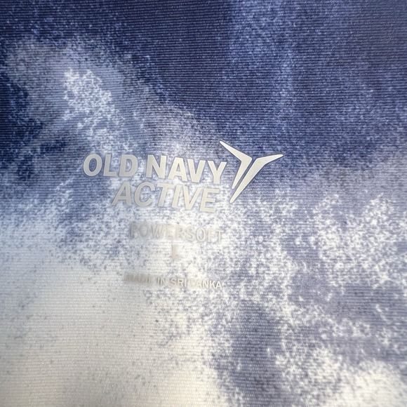 Old‎ Navy High Rise PowerSoft Leggings Women L Blue Gym Running Workout New - Picture 4 of 10